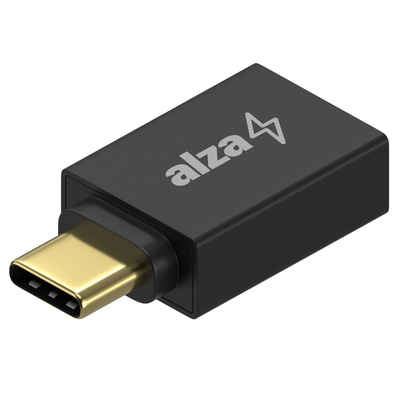 Redukce AlzaPower  USB-C (M) to USB-A (F) 3.0 OTG černý