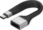 Redukce AlzaPower FlexCore USB-C 3.2 Gen 2 (M) to USB-A (F) černý 