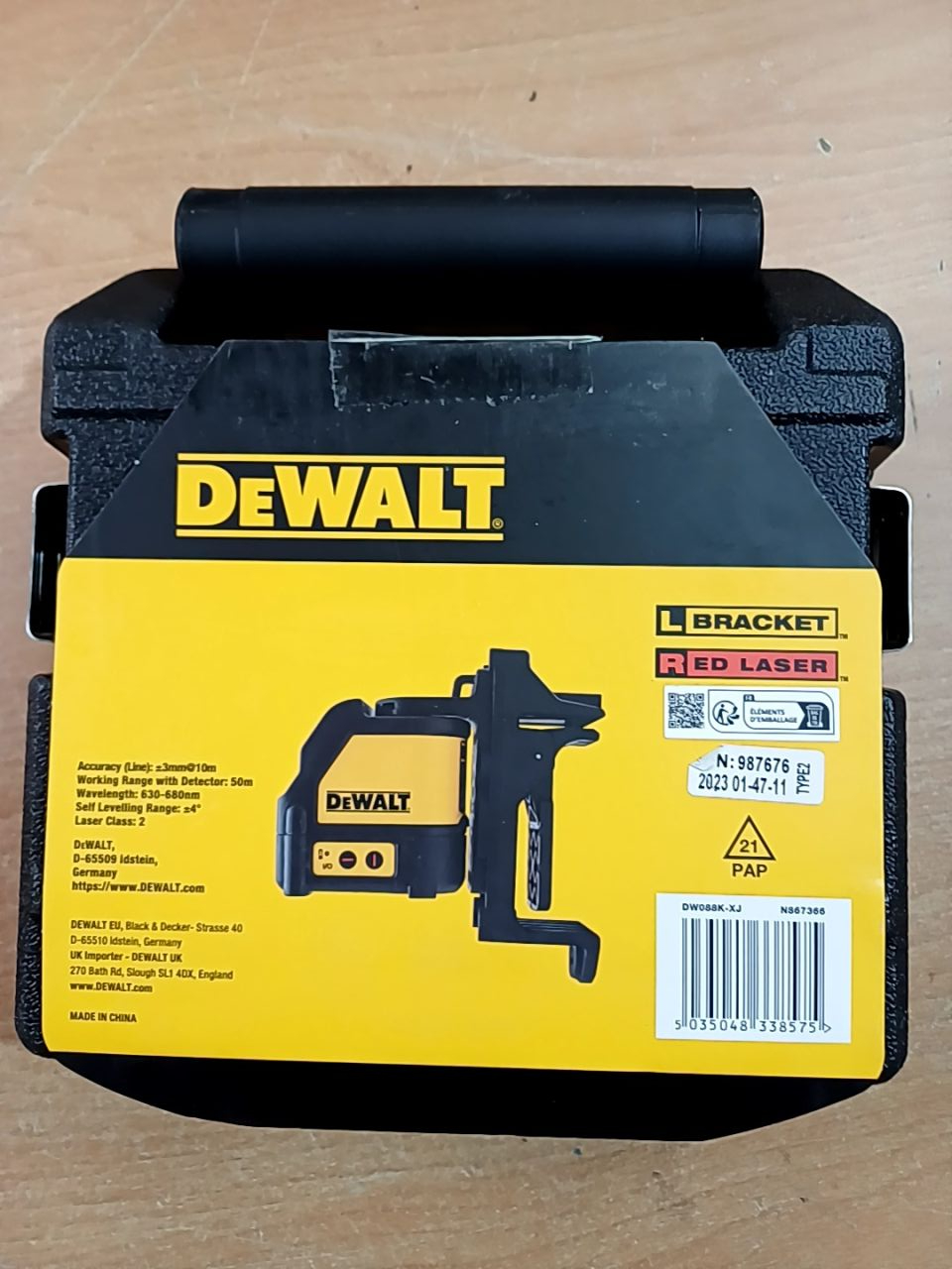 Laser křížový samonivelační DeWalt DW088K-XJ