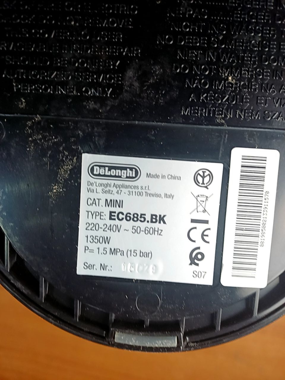 Kávovar De'Longhi EC685.BK