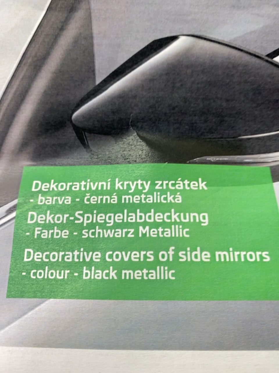 Dekorativní kryty zrcátek Škoda auto 