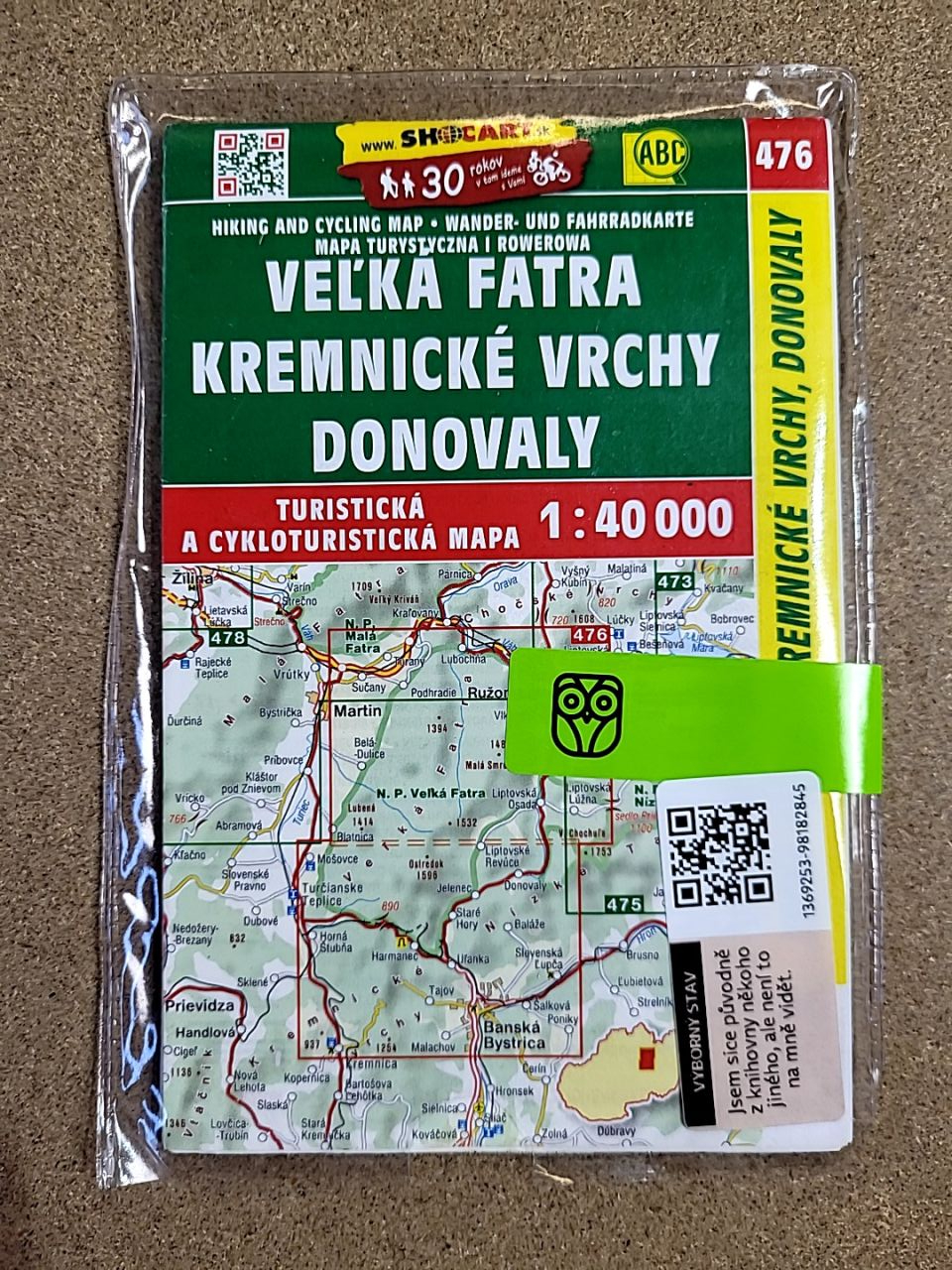 Mapa, papírové kartičky  