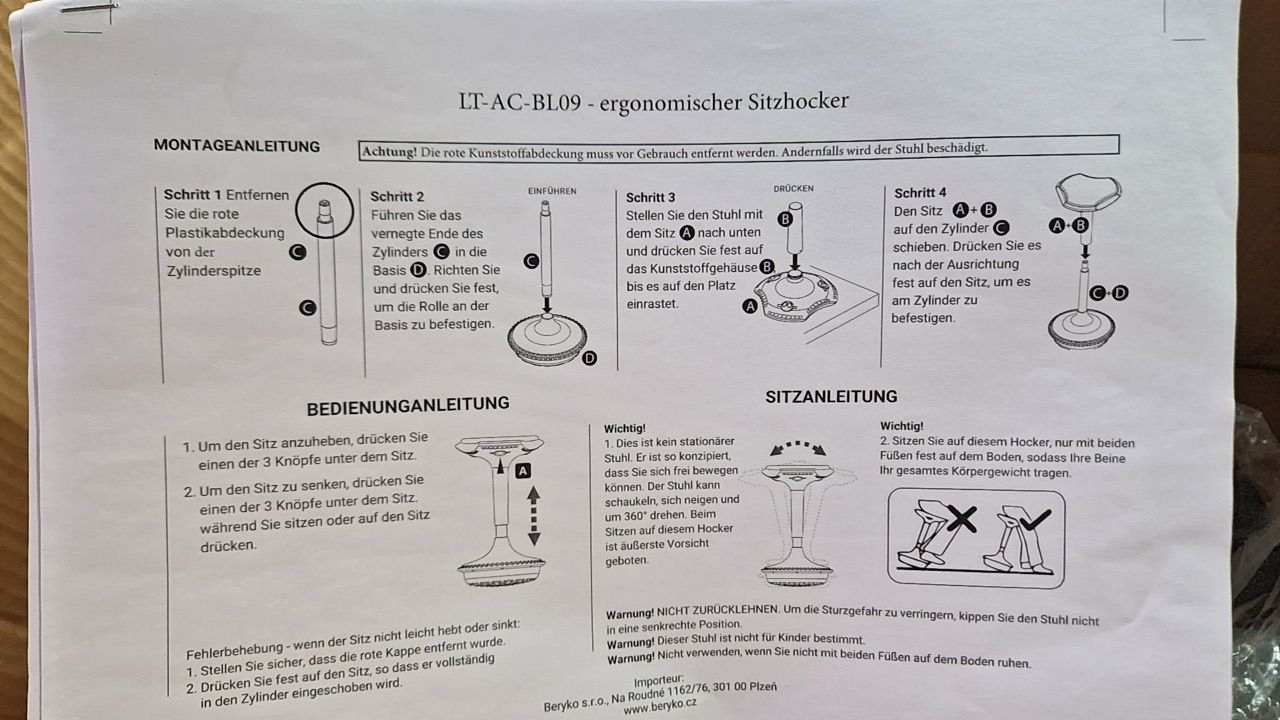 židle pro aktivní sezení Liftor LT-AC-BL09